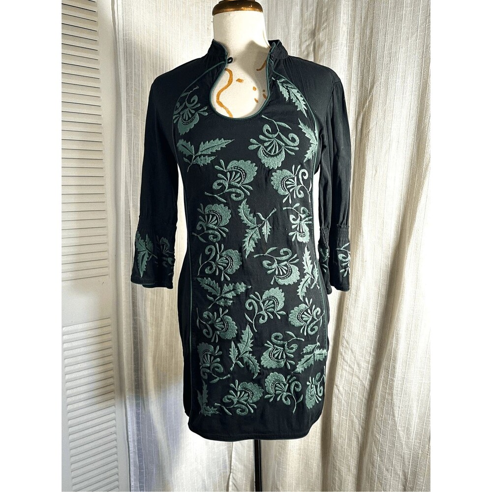 Almatrichi Dress Size 36 Vintage 90's Black Dark Academia Midi Dress